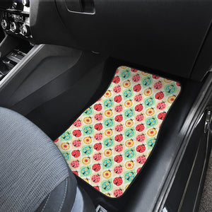 Ladybug Pattern Print Design 02 Front Car Mats