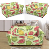 Guava Pattern Background Loveseat Couch Slipcover