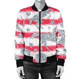 Unicorn Silver Pattern Women Bomber Jacket