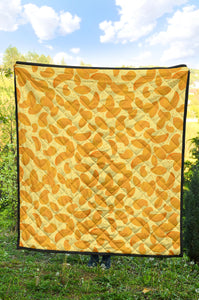 Potato Chips Pattern Print Design 04 Premium Quilt