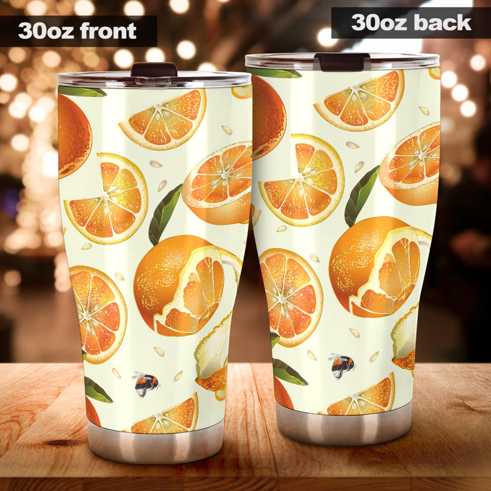 Orange Pattern Tumbler