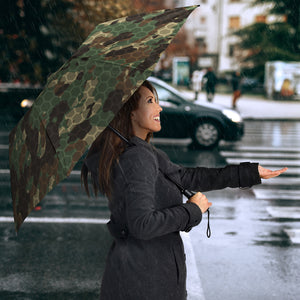 Green Camo Camouflage Honeycomb Pattern Umbrella