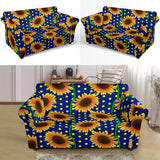 Sunflower Pokka Dot Pattern Loveseat Couch Slipcover