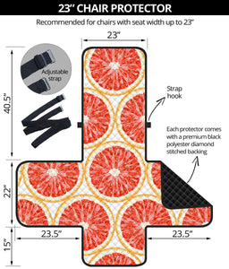 Sliced Grapefruit Pattern Chair Cover Protector