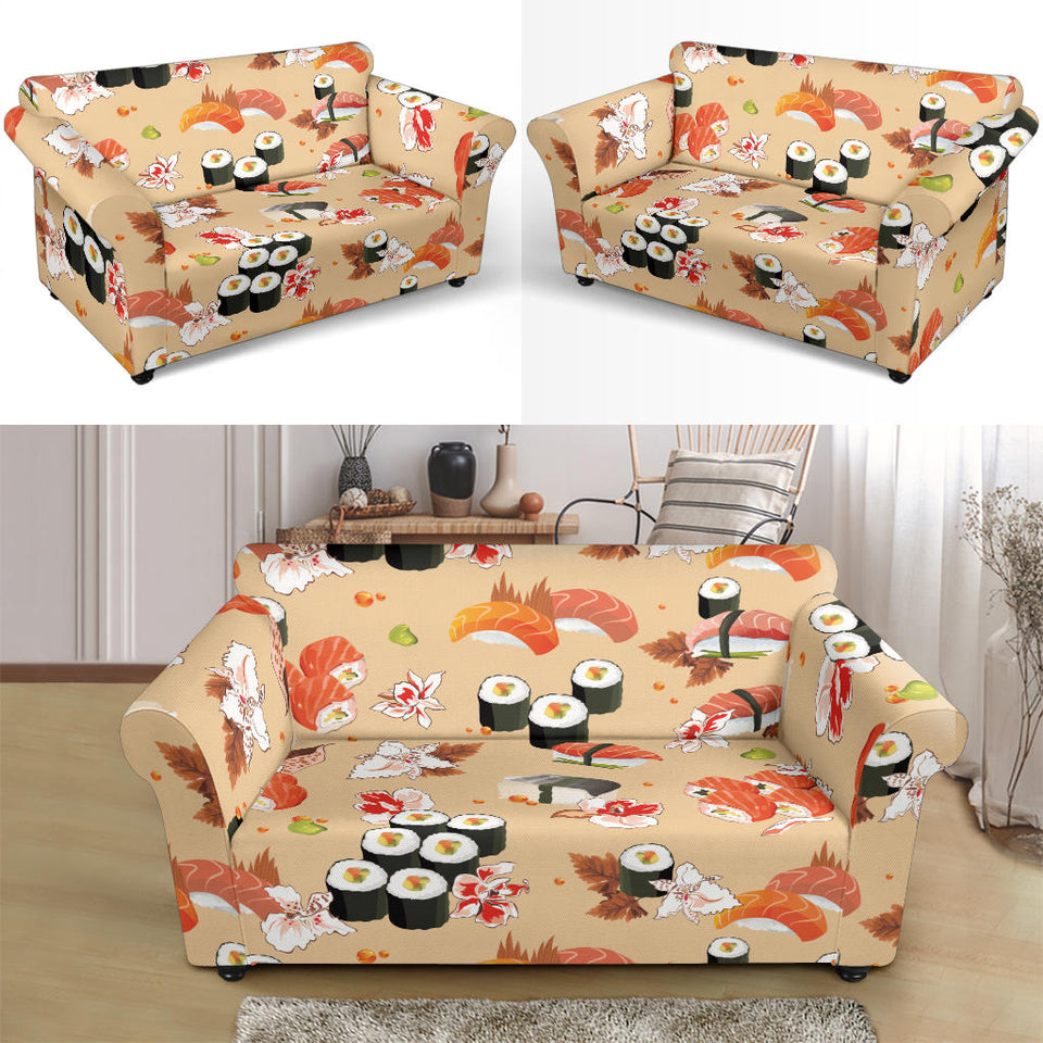 Sushi Pattern Loveseat Couch Slipcover