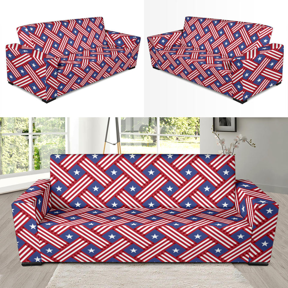 USA Star Stripe Pattern Sofa Slipcover