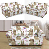 Rabbit Pattern Loveseat Couch Slipcover