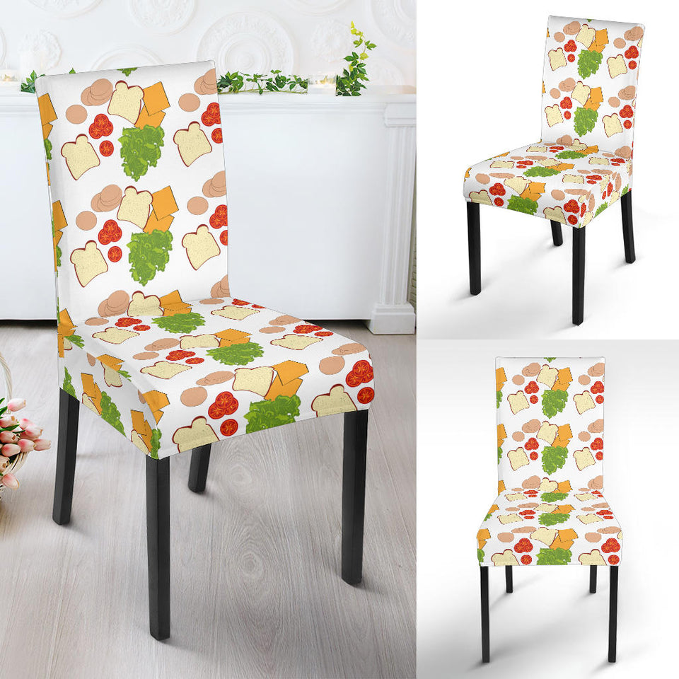 Sandwich Pattern Print Design 02 Dining Chair Slipcover