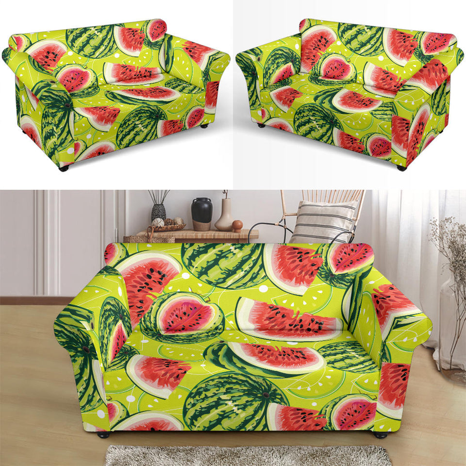 Watermelon Theme Pattern Loveseat Couch Slipcover