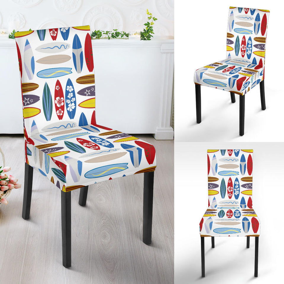 Surfboard Pattern Print Design 02 Dining Chair Slipcover