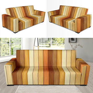 Wood Printed Pattern Print Design 01  Sofa Slipcover