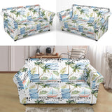 Sailboat Pattern Theme Loveseat Couch Slipcover