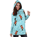 Otter Heart Pattern Women Hoodie Dress