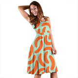 Sausage Pattern Print Design 04 Sleeveless Midi Dress