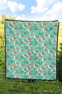 Snail Pattern Print Design 01 Premium Quilt