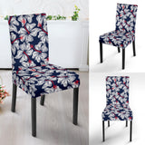 Hibiscus Pattern Print Design 02 Dining Chair Slipcover