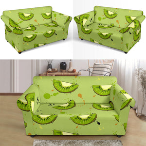 Kiwi Pattern Background Loveseat Couch Slipcover