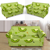 Kiwi Pattern Background Loveseat Couch Slipcover