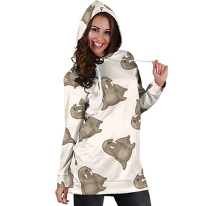 Sea Lion Pattern Women Hoodie Dress