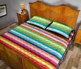 Rainbow Pattern Quilt Bed Set