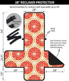 Sliced Grapefruit Pattern Recliner Cover Protector