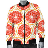 Sliced Grapefruit Pattern Men Bomber Jacket