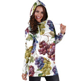 Grape Pattern Women Hoodie Dress