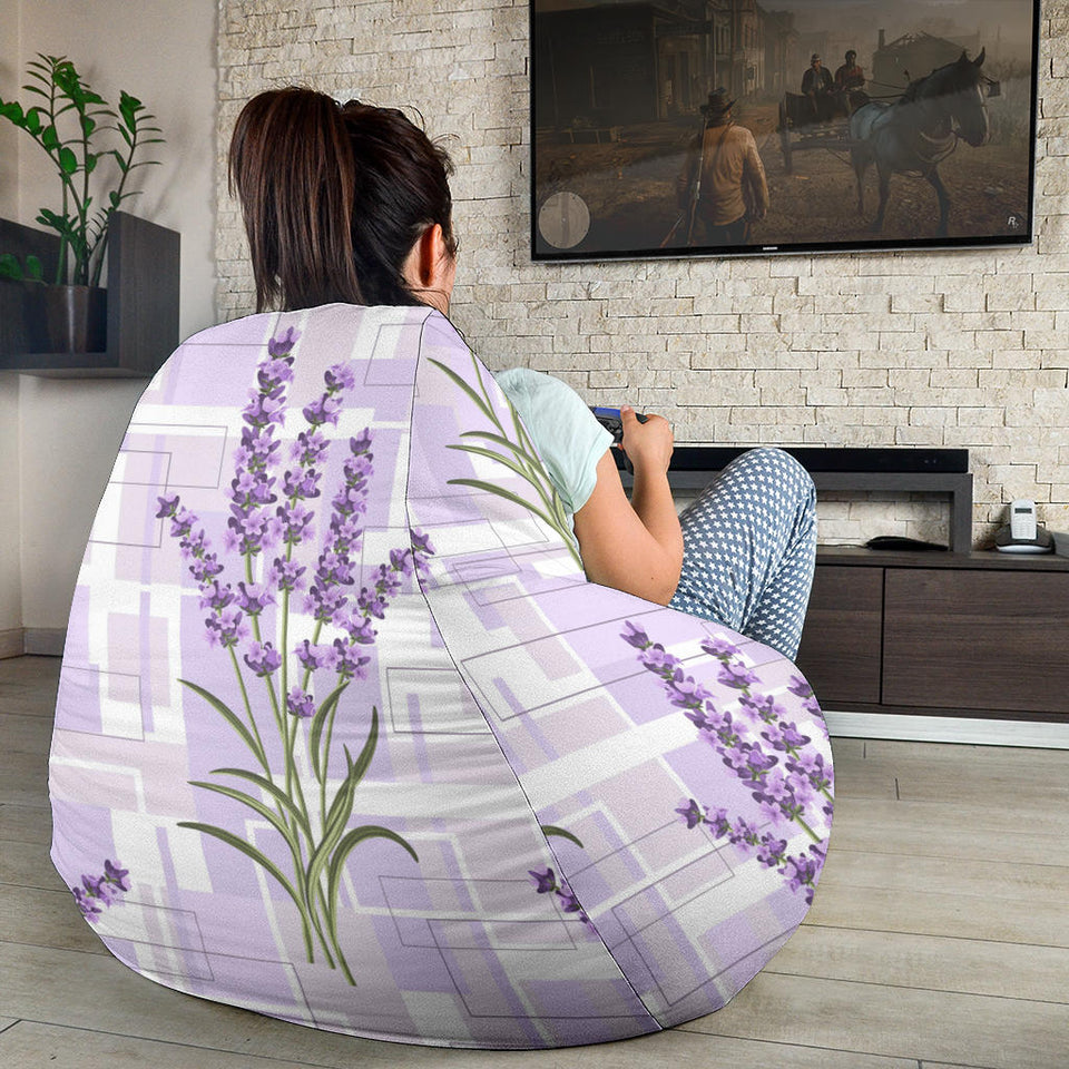 Lavender Pattern Theme Bean Bag Cover