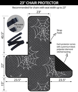 Cobweb Spider Web Pattern Chair Cover Protector