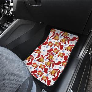 Goldfish Pattern Print Design 02 Front and Back Car Mats