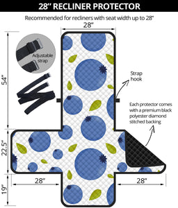 Blueberry Pattern Recliner Cover Protector