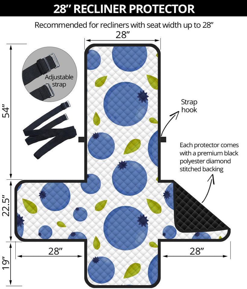 Blueberry Pattern Recliner Cover Protector