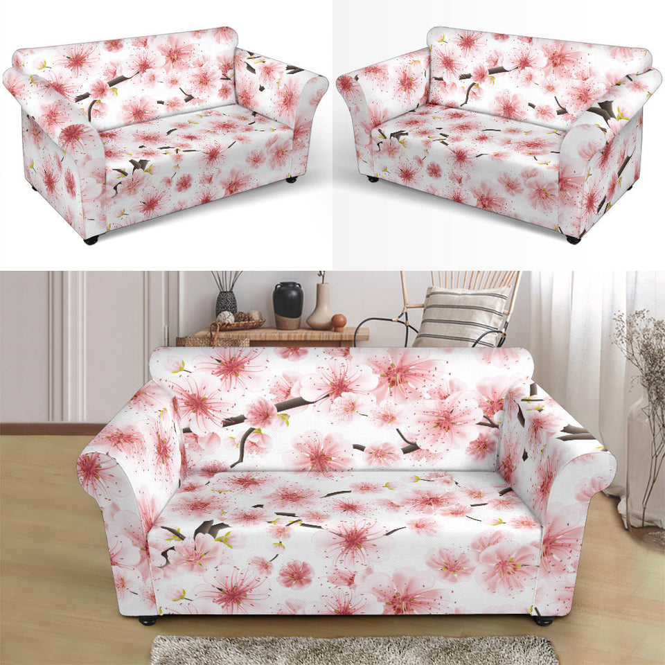 Sakura Pattern Theme Loveseat Couch Slipcover