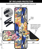 Toucan Leaves Flower Pattern Recliner Cover Protector