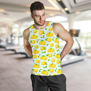 Lemon Pattern Stripe Background Men Tank Top