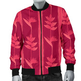 Heliconia Pink Pattern Men Bomber Jacket