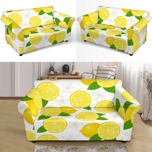 Lemon Flower Pattern Loveseat Couch Slipcover