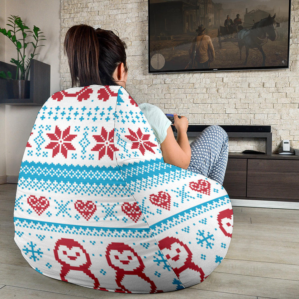 Penguin Sweater Printed Pattern Bean Bag Cover