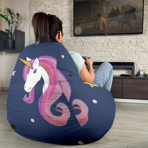 Unicorn Head Pattern Bean Bag Cover