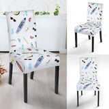 Surfboard Pattern Print Design 01 Dining Chair Slipcover