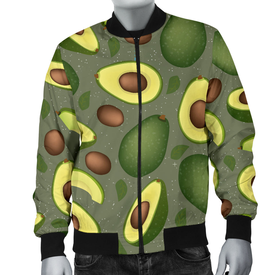 Avocado Pattern Background Men Bomber Jacket