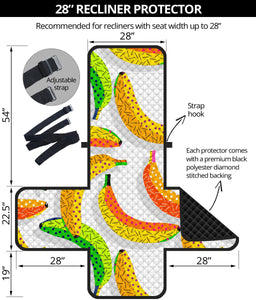 Banana Geometric Pattern Recliner Cover Protector