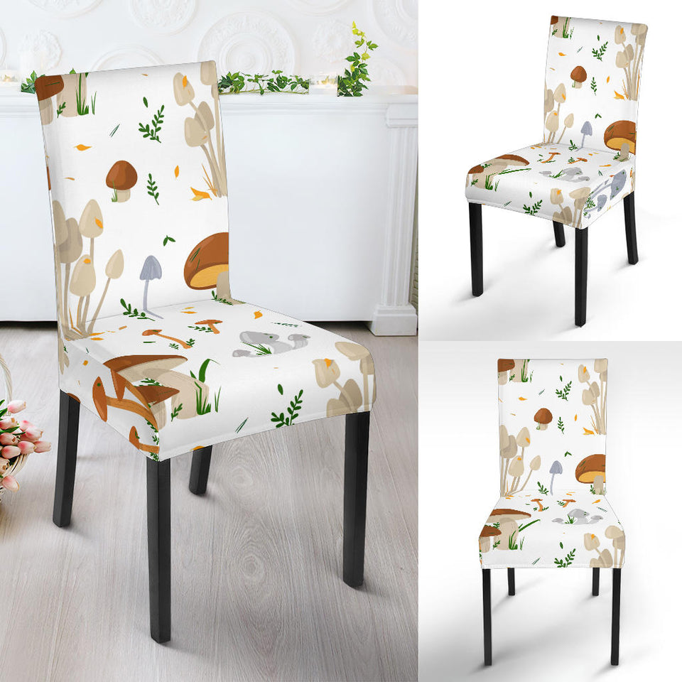 Mushroom Pattern Theme Dining Chair Slipcover