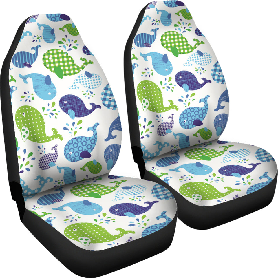 Whale Stripe Dot Pattern Universal Fit Car Seat Covers