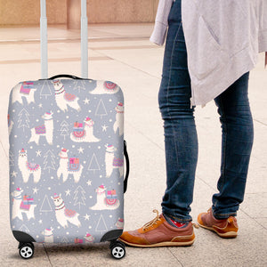 Llama Chirstmas Pattern Luggage Covers