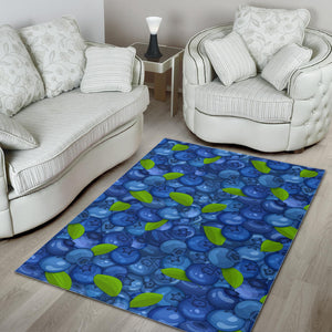 Blueberry Pattern Background Area Rug