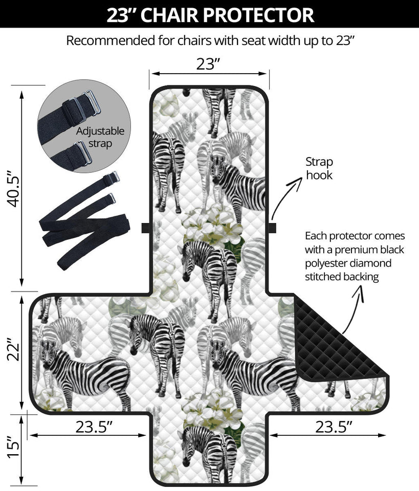 Zebra Pattern Chair Cover Protector