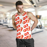 Tomato Water Color Pattern Men Tank Top