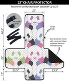 Colorful Panda Pattern Chair Cover Protector