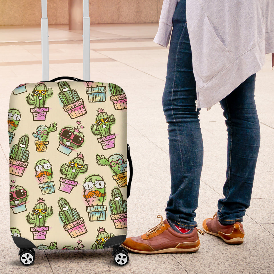 Cute Cactus Pattern Luggage Covers
